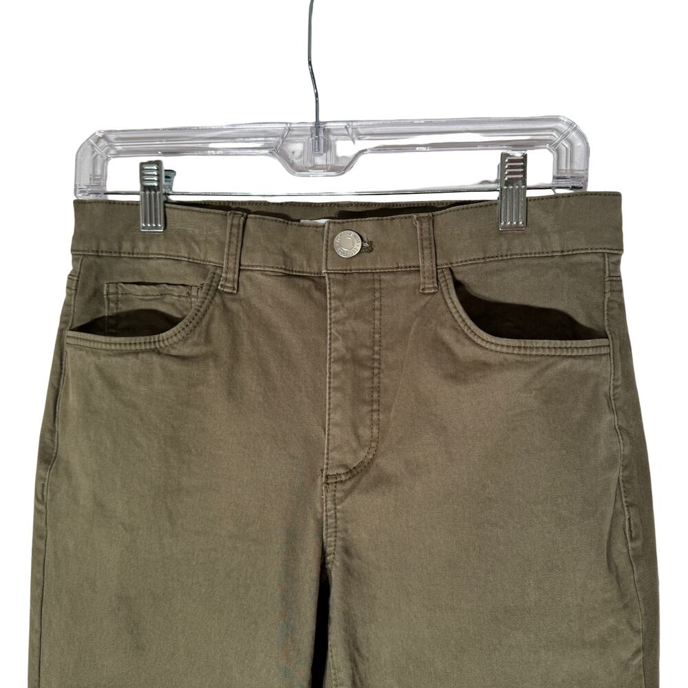 Loft Skinny Ankle Pants Olive Green Sateen Size 27 US4 - Picture 4 of 7
